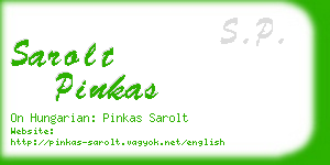 sarolt pinkas business card